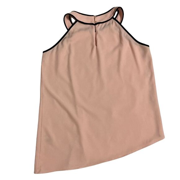 Calvin Klein Peach Halter Top Womens Med Sleeveless Asymmetrical Blouse - Picture 3 of 8